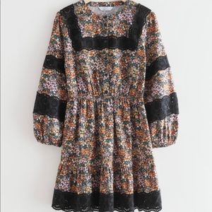 embroidered mini dress from & other stories